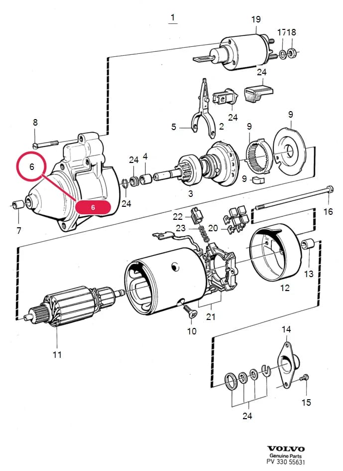 33 Starting system — Subgroups of category: "Starting system" › Starter motor  DSL, BOSCH ALTER 2 , D24