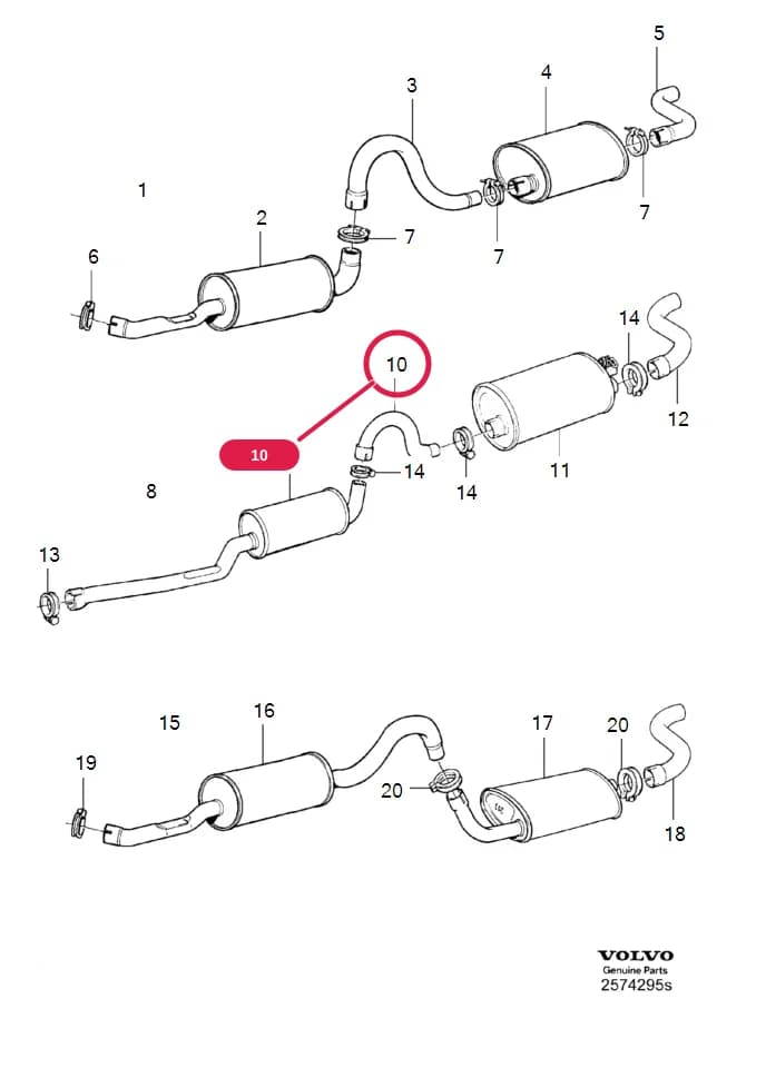 25 Intake and exhaust system — Subgroups of category: "Intake and exhaust system" › exhaust system kits