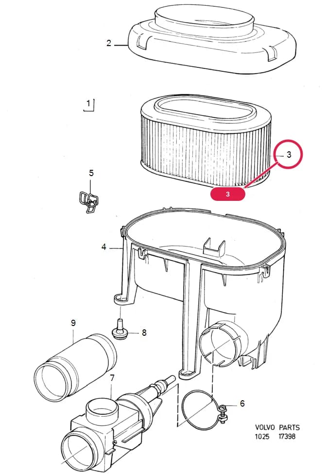 25 Intake and exhaust system — Subgroups of category: "Intake and exhaust system" › air filter B200E , B200EE