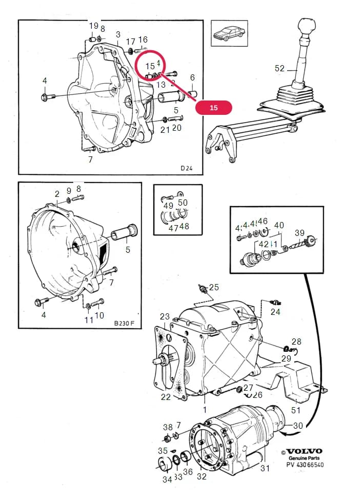 43 Transmission — Subgroups of category: "Transmission" › manual transmission  M46 , M46