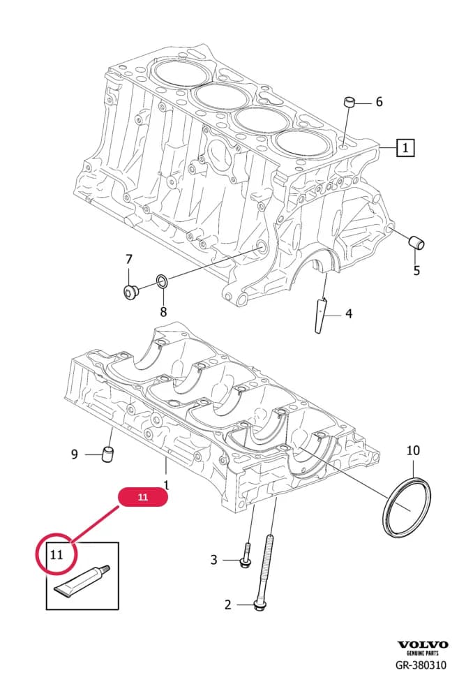 21 Engine — 212 cylinder block › cylinder block    , B4204T10