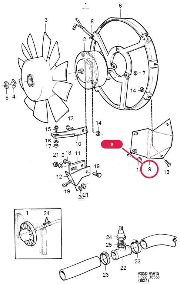 26 Cooling system — Subgroups of category: "Cooling system" › Electric fan B28 , B28E