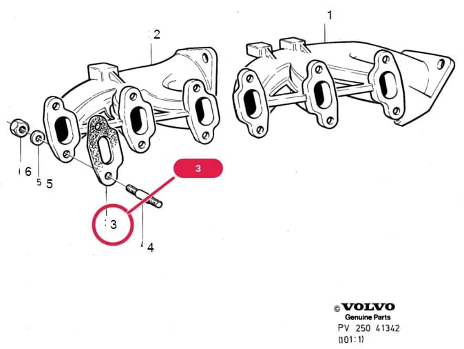 25 Intake and exhaust system — Subgroups of category: "Intake and exhaust system" › Exhaust manifold  D24 , D24