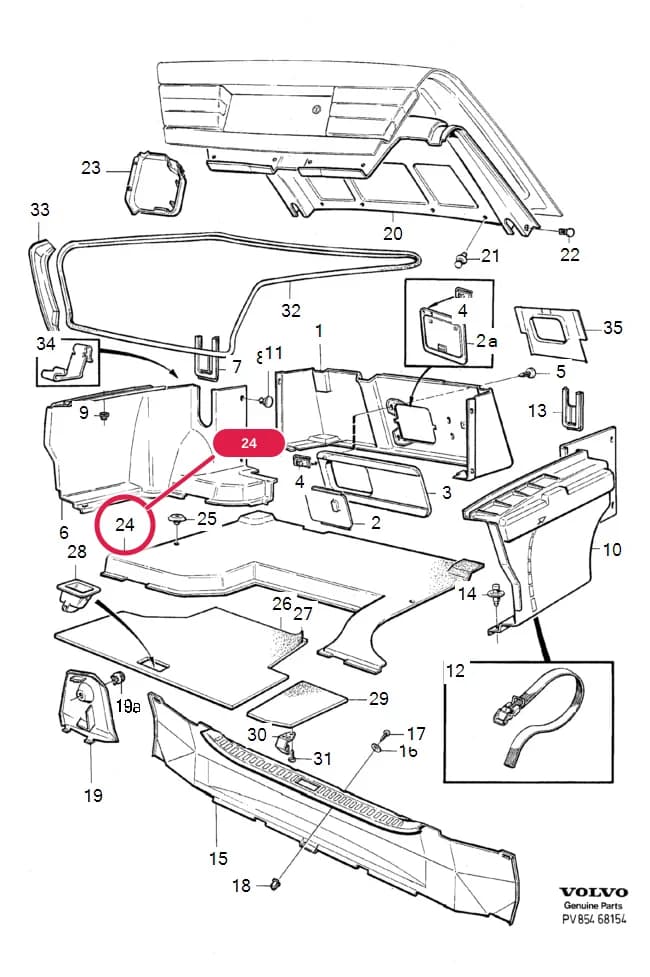 85 Interior — Subgroups of category: "Interior" › trunk trim  4DRS , 4DRS S.R