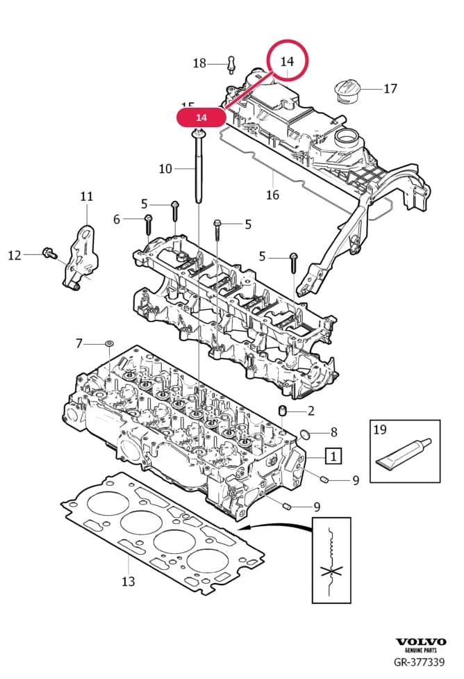 21 Engine — 211 cylinder head › cylinder head    , D4162T