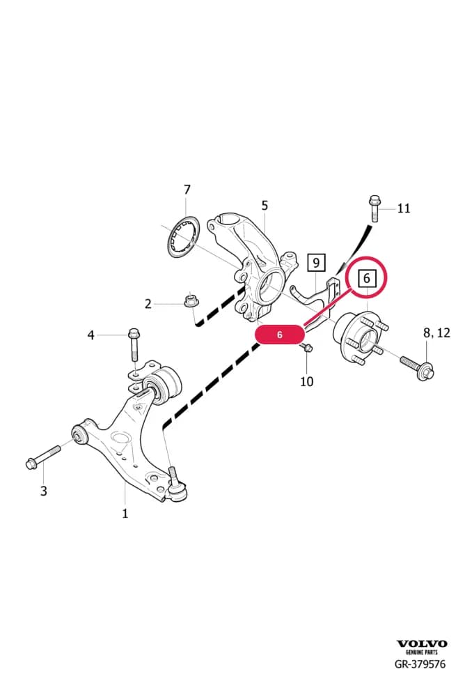 61 Front wheel suspension — 612 front axle member, control arm › Front wheel suspension    , AW55-50/51SN