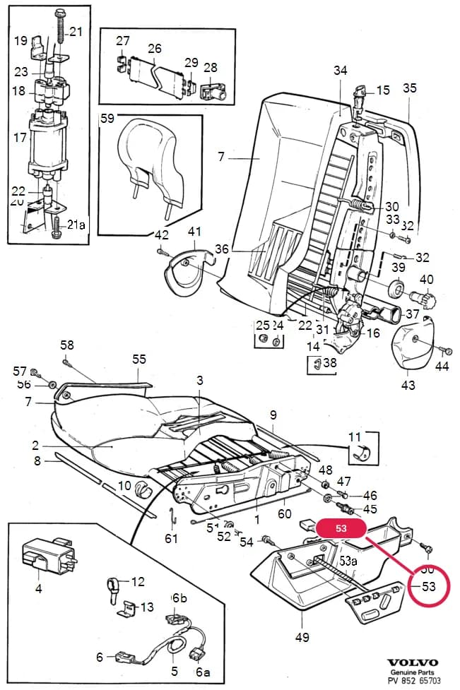 85 Interior — Subgroups of category: "Interior" › Front seat, electrically adjustable  1992-