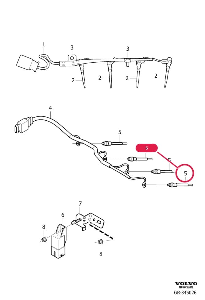 33 Starting system — 333 electric air pre-heater › Glow plug  , D4162T
