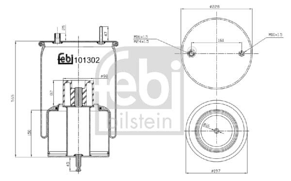 Bellow, air suspension — FEBI BILSTEIN 101302