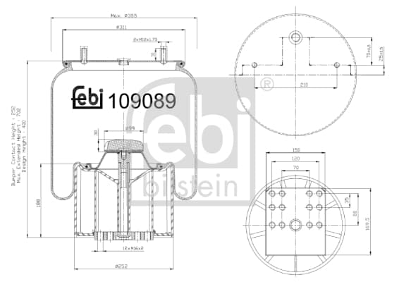 Bellow, air suspension — FEBI BILSTEIN 109089