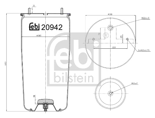 Bellow, air suspension — FEBI BILSTEIN 20942