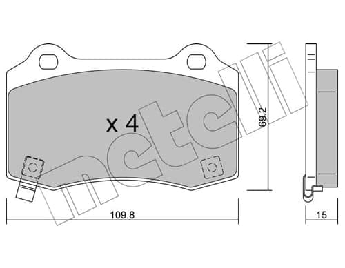 METELLI 22-0251-6 Brake pad set