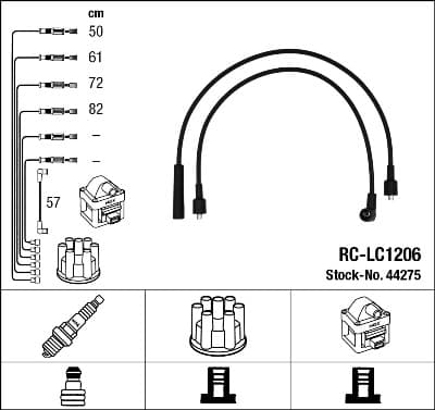 Ignition Cable Kit — NGK 44275