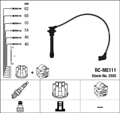Ignition Cable Kit — NGK 2555