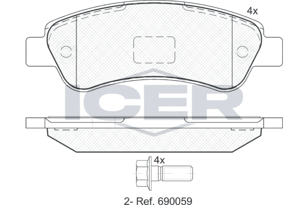 Brake pad set — ICER 141804