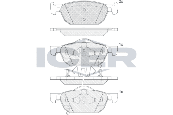 Brake pad set — ICER 181893
