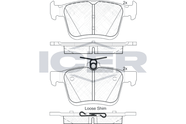 Brake pad set — ICER 182099