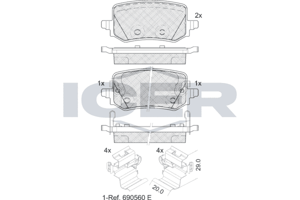 Brake pad set image