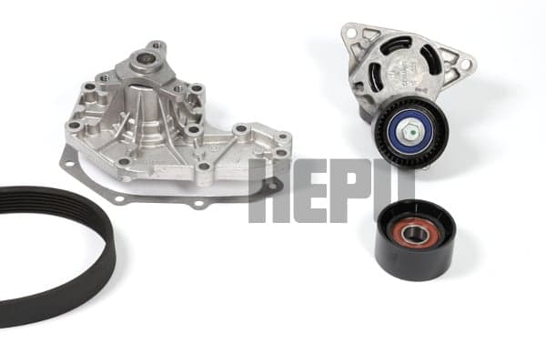 Water Pump + V-ribbed Belt Kit — HEPU PK00547