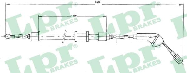 Cable Pull, parking brake — LPR C0582B