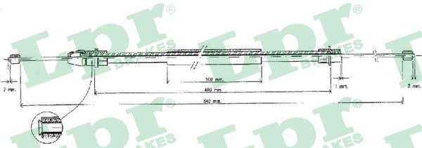 LPR C0630B Parking brake cable pull