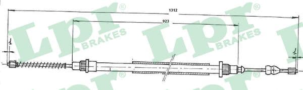 Cable Pull, parking brake — LPR C0837B