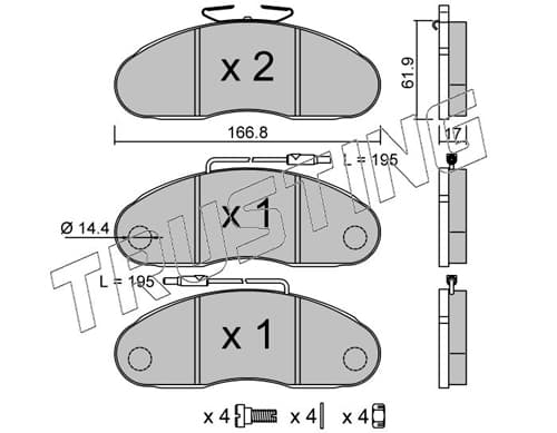 Brake pad set image