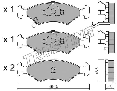 Brake pad set image