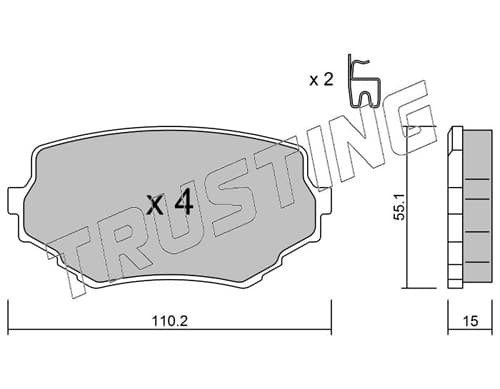 Brake pad set image