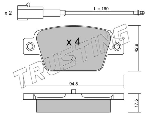 Brake pad set image