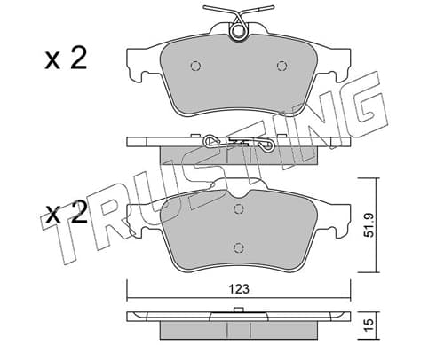 Brake pad set image