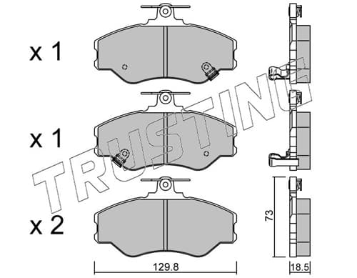 Brake pad set image