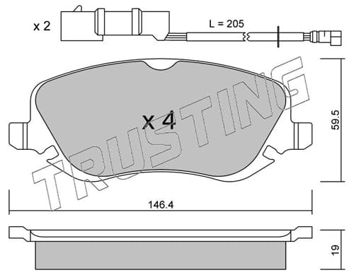 Brake pad set image