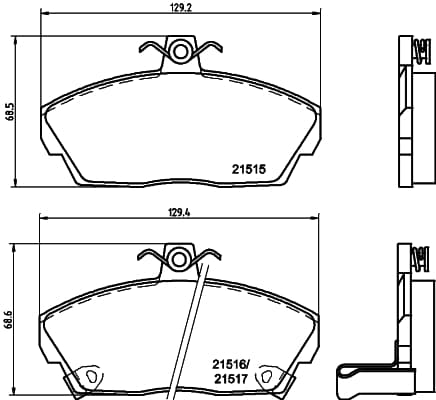 Brake pad set image