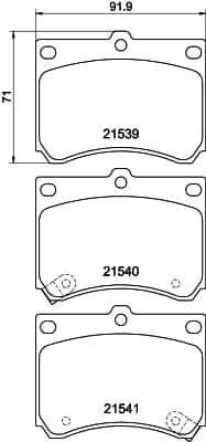 Brake pad set image