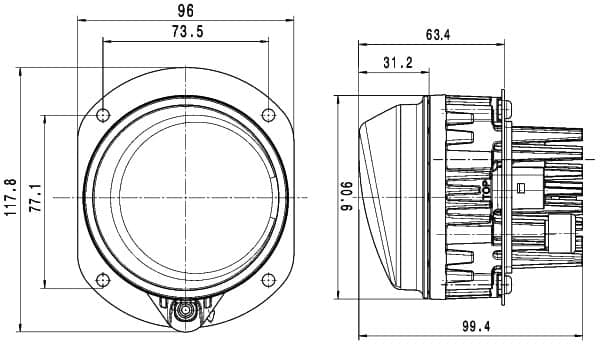 HELLA 1N0 011 988-061 Front Fog Light