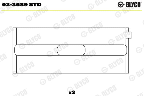 Crankshaft Bearing — GLYCO 02-3689 STD