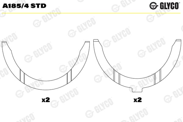 Thrust Washer, crankshaft — GLYCO A185/4 STD