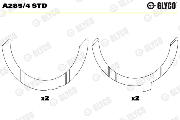 Thrust Washer, crankshaft — GLYCO A285/4 STD