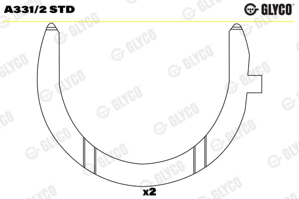 Thrust Washer, crankshaft — GLYCO A331/2 STD