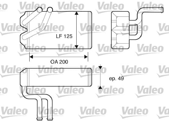 Heat Exchanger, interior heating — VALEO 812069