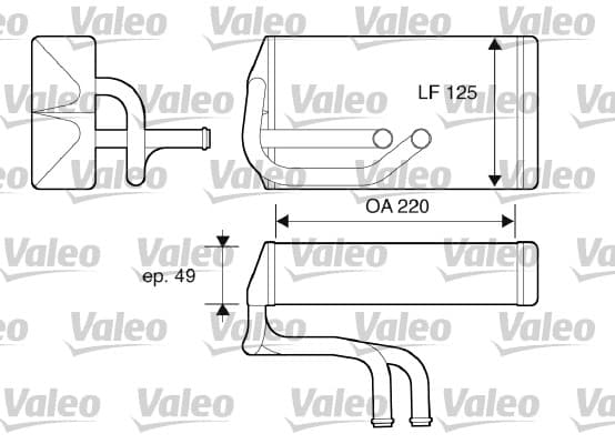 VALEO 812070 Interior heating heat exchanger