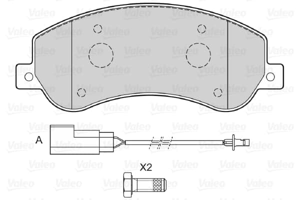 Brake pad set — VALEO 598816