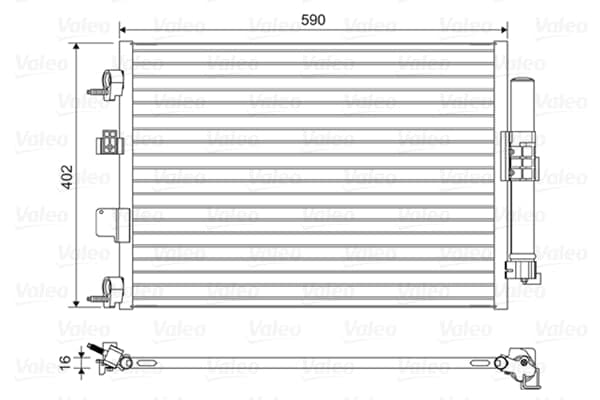 Condenser, air conditioning — VALEO 814161