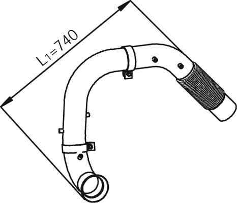 Exhaust Pipe — DINEX 54191
