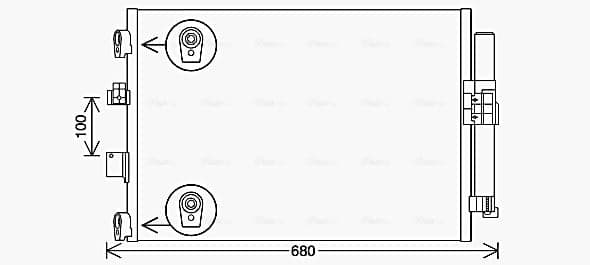 Condenser, air conditioning — AVA Clever Choice FD5654D