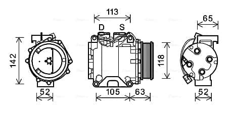 Air conditioner compressor — AVA Clever Choice HDAK238