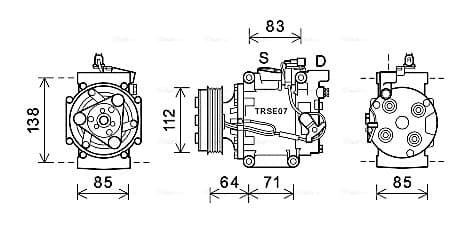 Air conditioner compressor — AVA Clever Choice HDK310