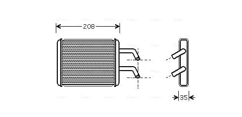 Heat Exchanger, interior heating — AVA Clever Choice KA6045
