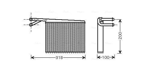 Heat Exchanger, interior heating — AVA Clever Choice MSA6372